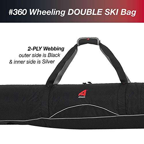 Athalon Padded Wheeling Double Ski Bag Buy Ski Travel Bags Online